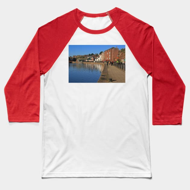 Exeter Quay Baseball T-Shirt by RedHillDigital